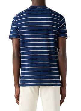 T-shirt Levis Original Housemark à rayures marine pour homme