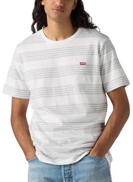 T-shirt Levis Original Housemark à rayures grises pour homme