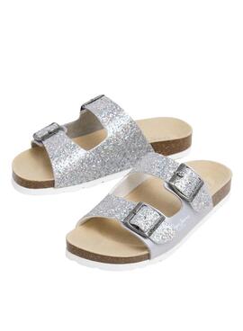 Sandales Pepe Jeans Oban argentées pour fille