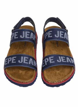 Sandales Pepe Jeans Berlin bleu marine pour garçon