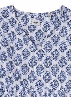 Robe Pepe Jeans Sophie bleue pour fille