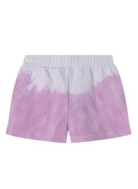 Shorts Pepe Jeans Amy rose et blanc pour fille