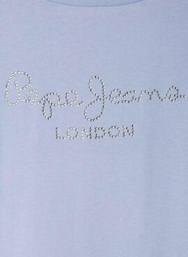 T-shirt Pepe Jeans Nuria bleue pour fille.