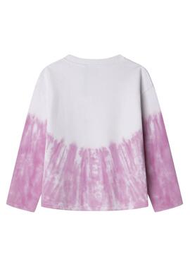 Sweatshirt   Pepe Jeans Amy tie dye rose pour fille