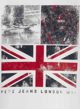 T-shirt Pepe Jeans Arlo blanc pour homme