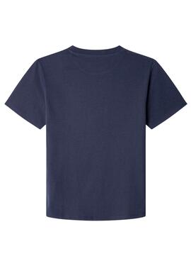 T-shirt Pepe Jeans Dylan bleu marine pour garçon