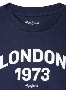 T-shirt Pepe Jeans Dylan bleu marine pour garçon