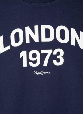 T-shirt Pepe Jeans Dylan bleu marine pour garçon