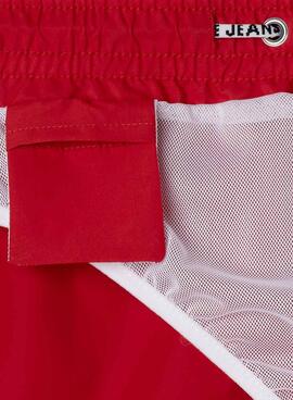 Maillot de bain Pepe Jeans Piping rouge pour garçon