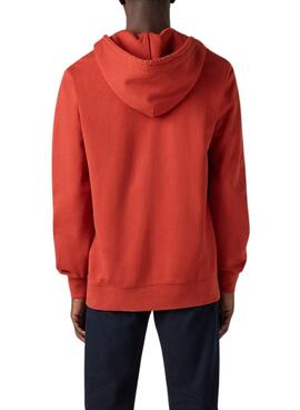 Sweatshirt Levi's Zip Up rouge pour homme