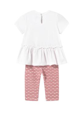 Ensemble de leggings à volants roses pour bébé de la marque Mayoral.