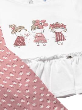 Ensemble de leggings à volants roses pour bébé de la marque Mayoral.