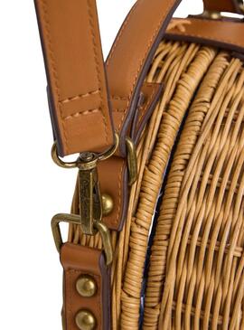 Sac Pepe Jeans Ryleigh en rotin pour femme