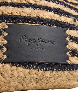 Sac Pepe Jeans Fiona naturel et noir pour femme