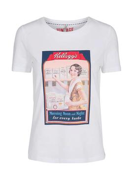 T-Shirt Only Kelloggs Blanc pour Femme