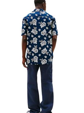 Chemise Tommy Jeans Hawaii bleu marine pour homme