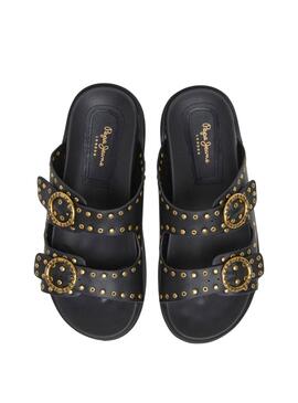 Sandales Pepe Jeans Pola noir pour femme
