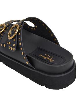 Sandales Pepe Jeans Pola noir pour femme