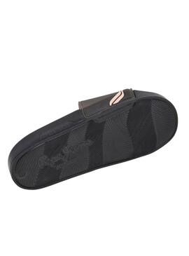 Sandales Pepe Jeans Slider noires pour femme.