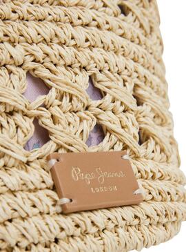 Sac à main Pepe Jeans Enid en raphia pour femme