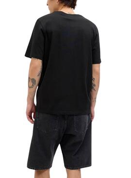T-shirt Jack and Jones Hawaii Shape noir pour homme