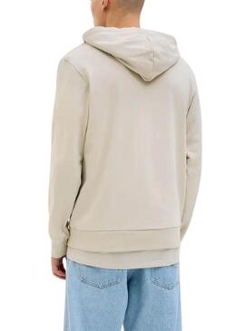 Sweatshirt Jack and Jones Hawaii Shape beige pour homme