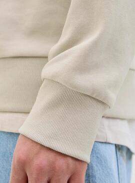 Sweatshirt Jack and Jones Hawaii Shape beige pour homme