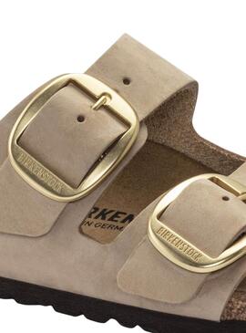 Sandales Birkenstock Arizona Big Buckle beige pour femme