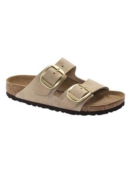 Sandales Birkenstock Arizona Big Buckle beige pour femme
