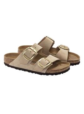 Sandales Birkenstock Arizona Big Buckle beige pour femme
