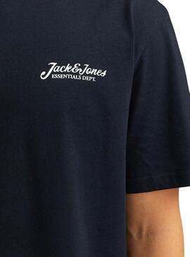 T-shirt Jack and Jones Beau bleu marine pour homme