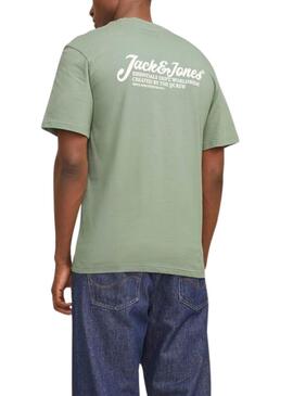 T-shirt Jack and Jones Beau verte pour homme