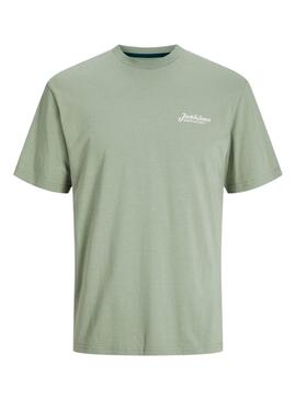 T-shirt Jack and Jones Beau verte pour homme