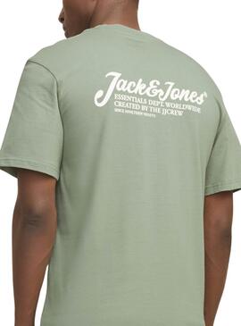 T-shirt Jack and Jones Beau verte pour homme