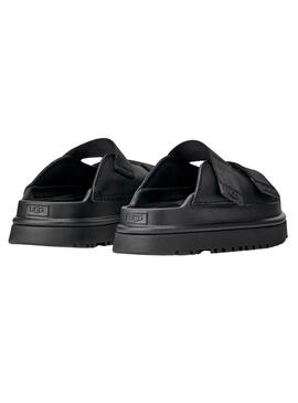 Sandales UGG GoldenGlow Slide noir pour enfant garçon et fille.