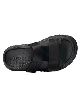 Sandales UGG GoldenGlow Slide noir pour enfant garçon et fille.