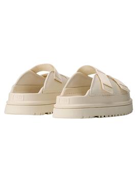 Sandales UGG GoldenGlow Slide beige pour fille et garçon