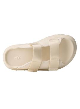 Sandales UGG GoldenGlow Slide beige pour fille et garçon