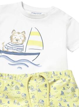 Maillot Mayoral t-shirt jaune sorbet bébé