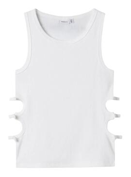 T-shirt Name It Holutti blanc pour fille