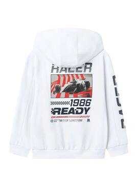 Sweatshirt   Name It Hepaw Regular blanc pour garçon