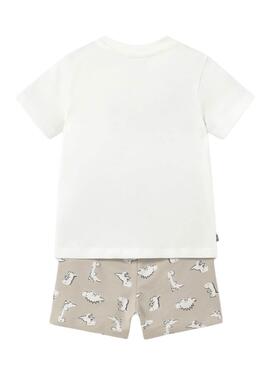 Set Mayoral Punto Print Bucket beige pour bébé