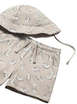 Set Mayoral Punto Print Bucket beige pour bébé