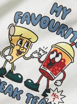 T-shirt Name It David Regular blanc pour enfant