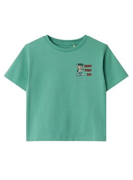 T-shirt Name It David Regular vert pour garçon