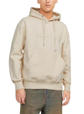 Sweat-shirt Jack and Jones Freder beige pour homme