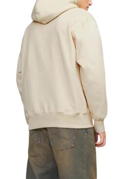 Sweat-shirt Jack and Jones Freder beige pour homme