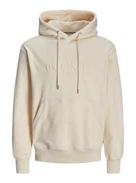 Sweat-shirt Jack and Jones Freder beige pour homme