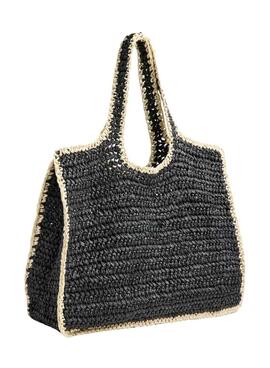 Sac Pieces Lydia Contrast Shopper noir pour femme