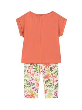 Ensemble Mayoral Leggings imprimé orange bébé
